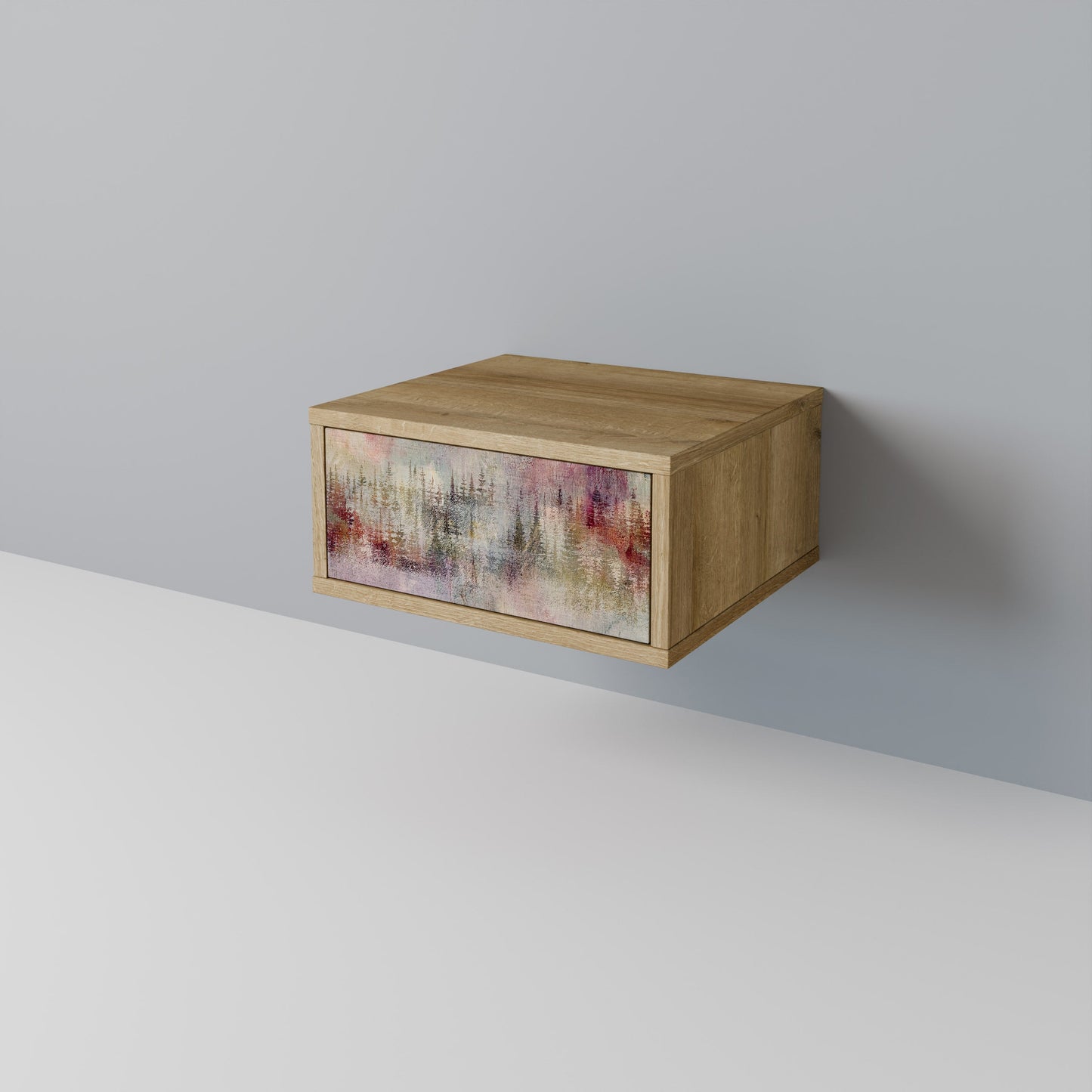 VEILED SUMMIT Comodino in Effetto Rovere