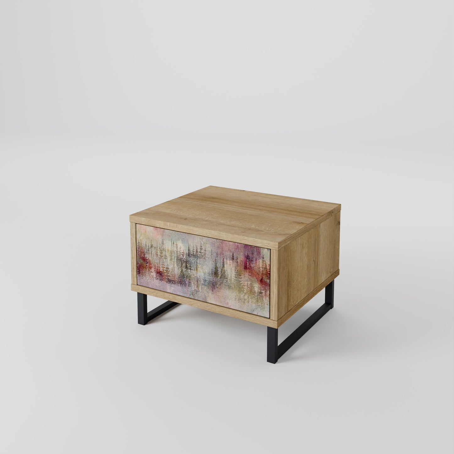 VEILED SUMMIT Comodino in Effetto Rovere