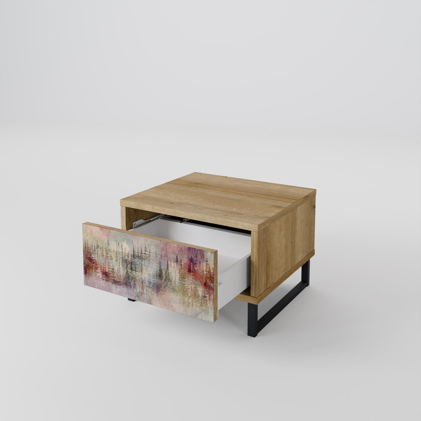 VEILED SUMMIT Comodino in Effetto Rovere