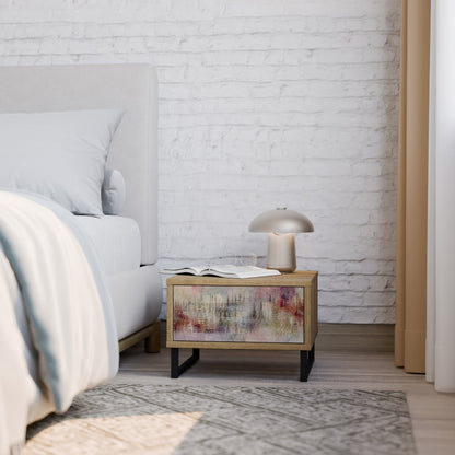 VEILED SUMMIT Comodino in Effetto Rovere