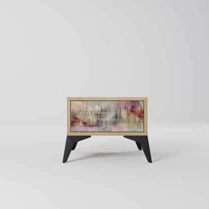 VEILED SUMMIT Comodino in Effetto Rovere