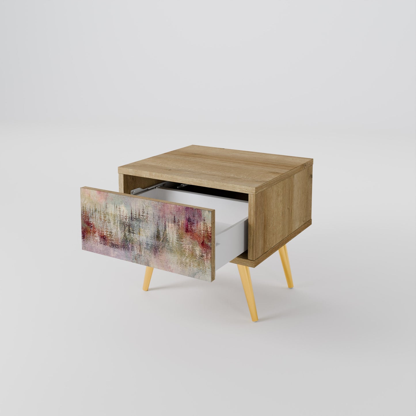 VEILED SUMMIT Comodino in Effetto Rovere