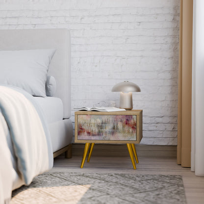 VEILED SUMMIT Comodino in Effetto Rovere