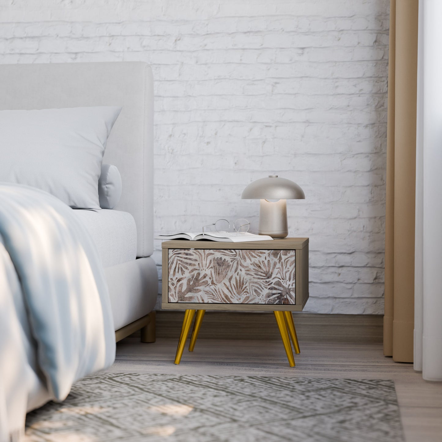 PASSING TIME Nightstand in Oak Effect