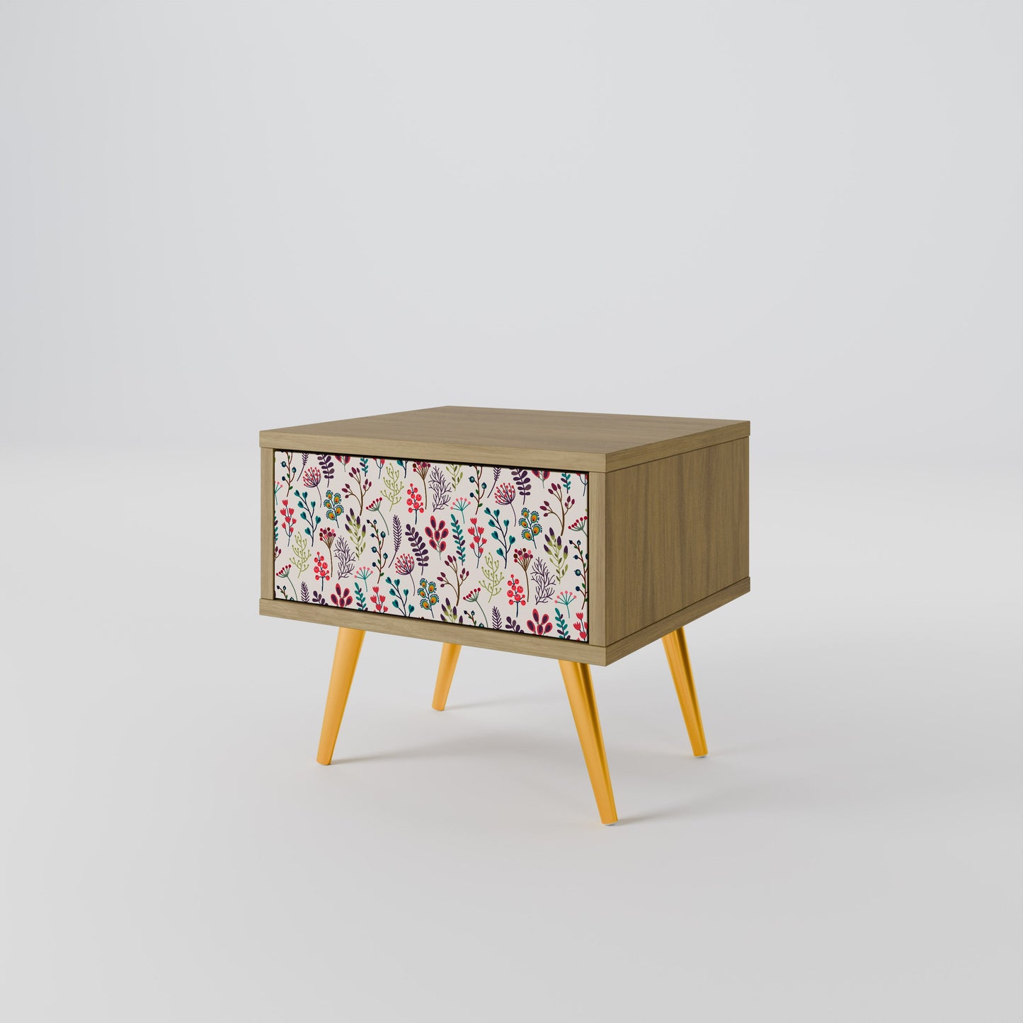 AUTUMN SUNDRIES Nightstand in Oak Effect