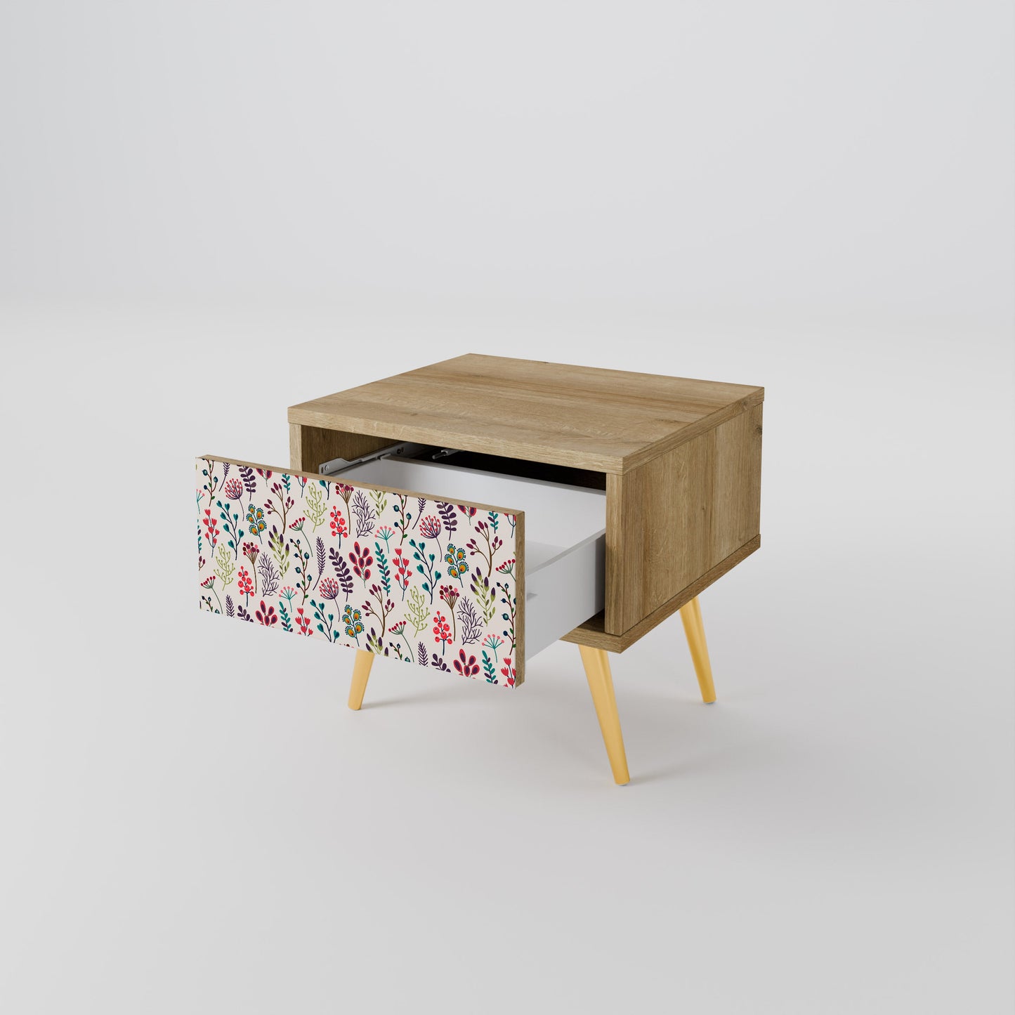 AUTUMN SUNDRIES Nightstand in Oak Effect