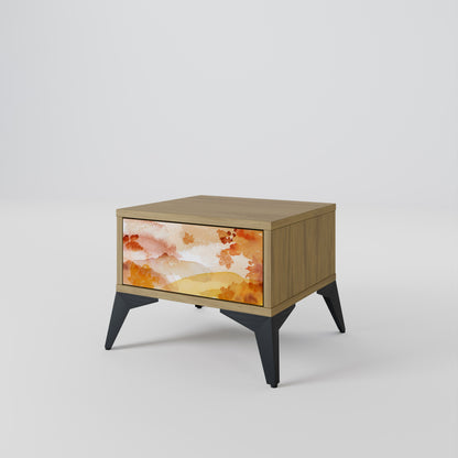 TRACES OF AUTUMN Nightstand in Oak Effect