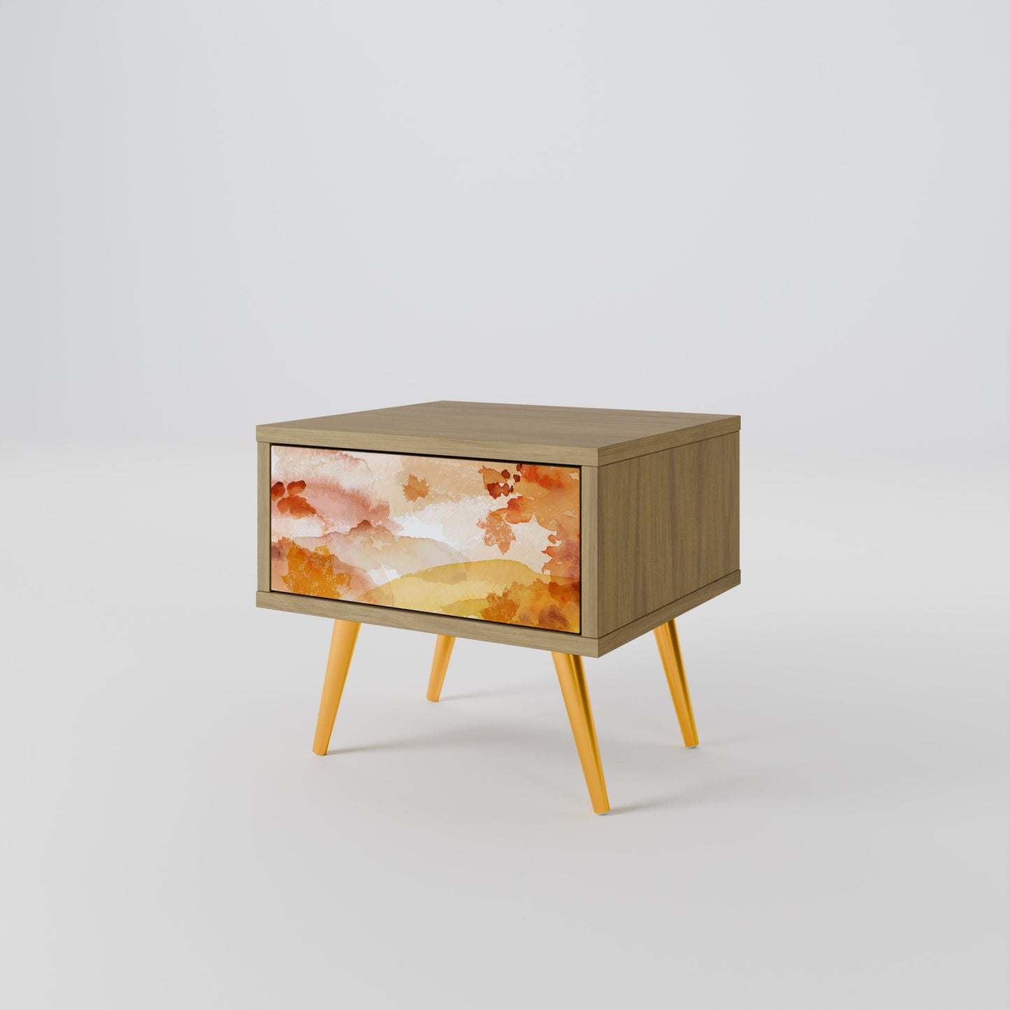 TRACES OF AUTUMN Nightstand in Oak Effect