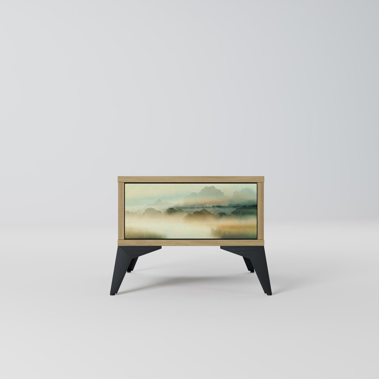 MORNING BY THE LAKE Comodino in Effetto Rovere