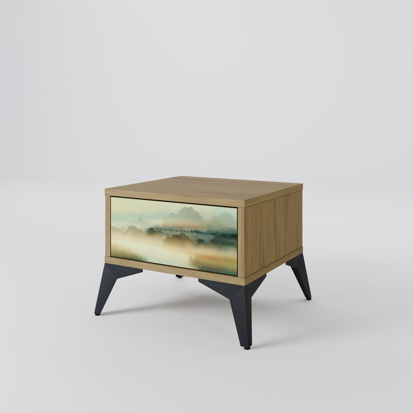 MORNING BY THE LAKE Comodino in Effetto Rovere