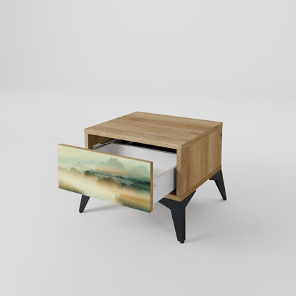 MORNING BY THE LAKE Comodino in Effetto Rovere