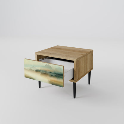 MORNING BY THE LAKE Comodino in Effetto Rovere