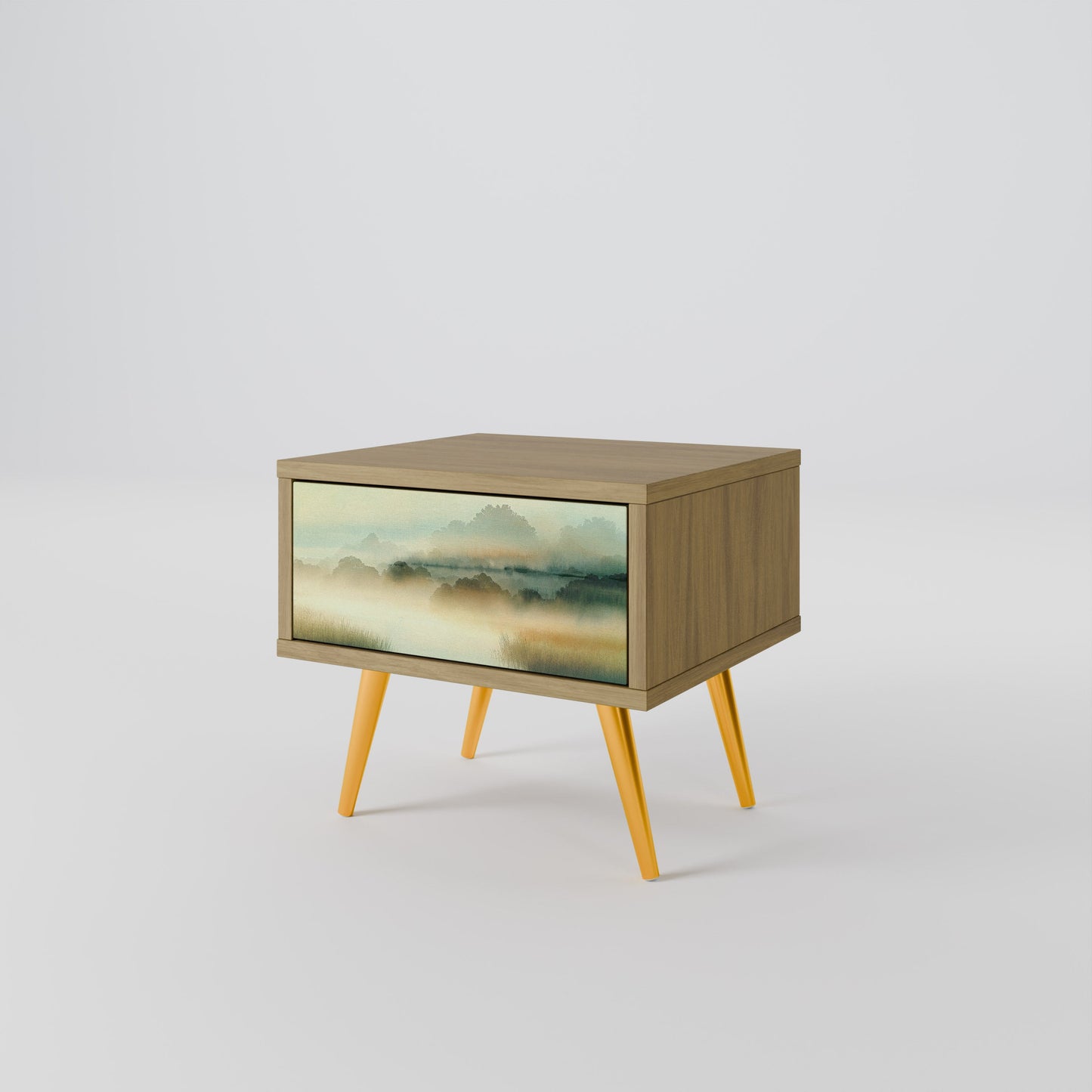 MORNING BY THE LAKE Comodino in Effetto Rovere