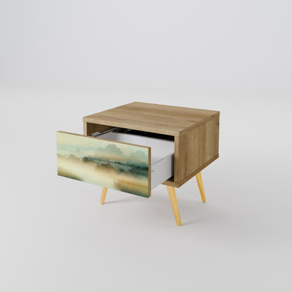 MORNING BY THE LAKE Comodino in Effetto Rovere