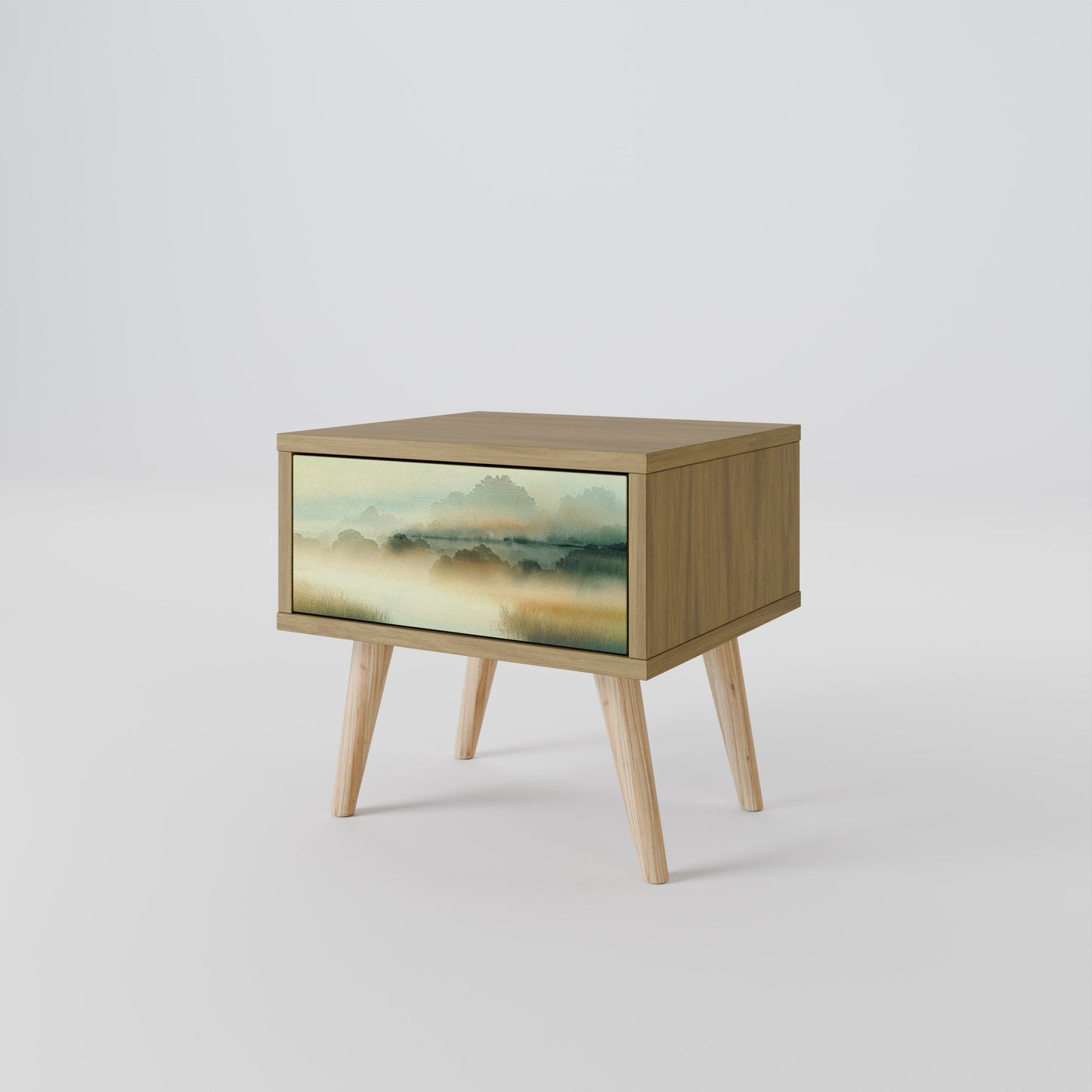 MORNING BY THE LAKE Comodino in Effetto Rovere