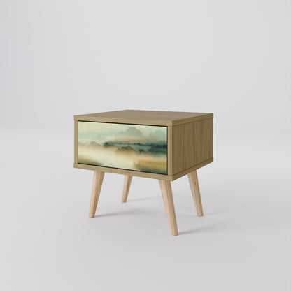 MORNING BY THE LAKE Comodino in Effetto Rovere