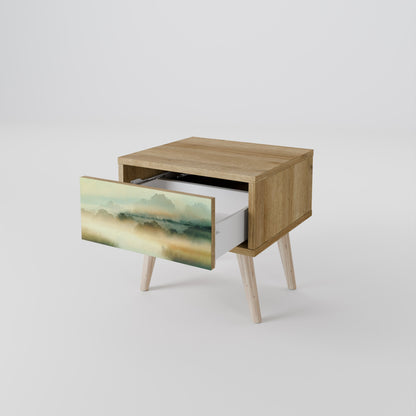 MORNING BY THE LAKE Comodino in Effetto Rovere