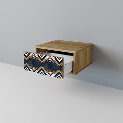 ARTFUL GEOMETRY Comodino in Effetto Rovere