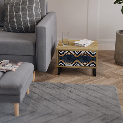 ARTFUL GEOMETRY Comodino in Effetto Rovere