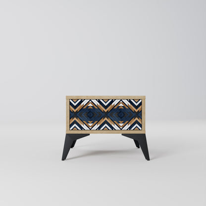 ARTFUL GEOMETRY Comodino in Effetto Rovere