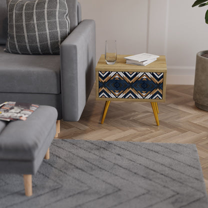 ARTFUL GEOMETRY Comodino in Effetto Rovere