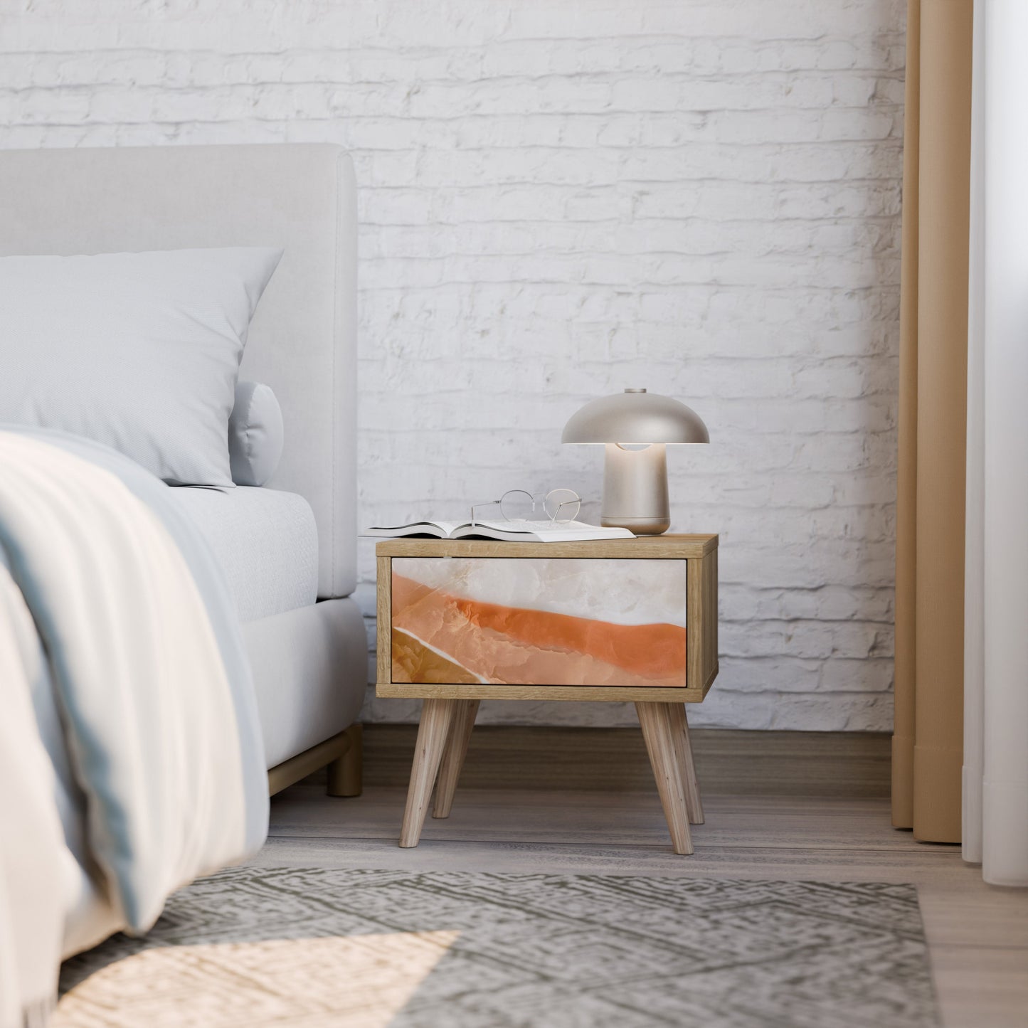 SANDHILLS SPLENDOUR Comodino in Effetto Rovere