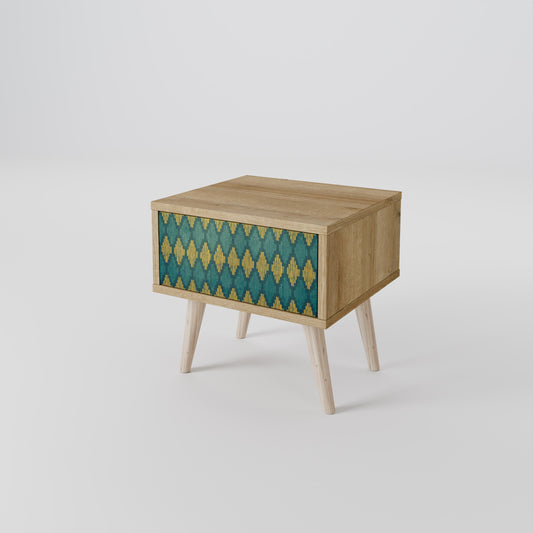 POLYGONS Comodino in Effetto Rovere