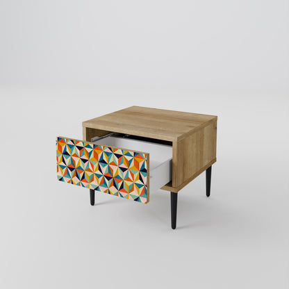 TESSELATE TREASURES Comodino in Effetto Rovere