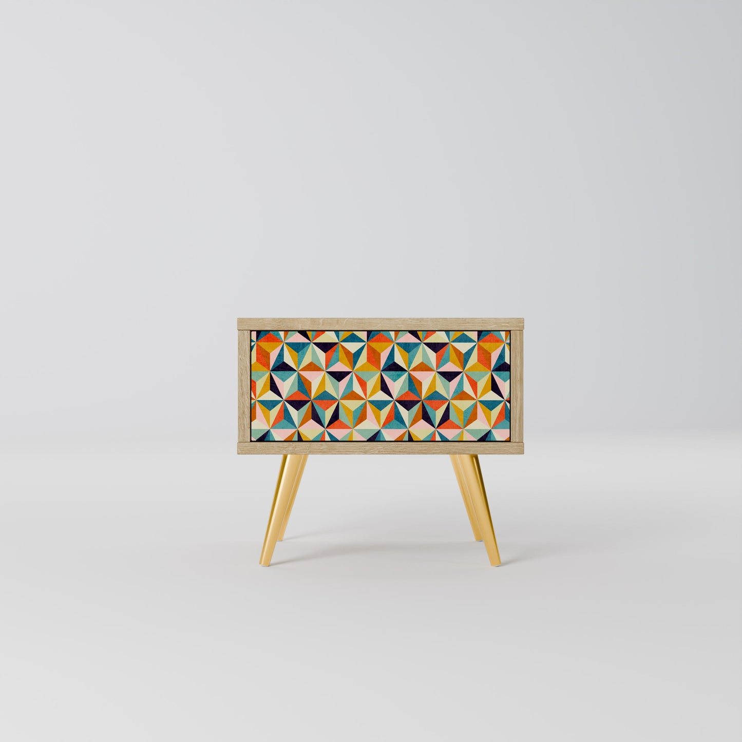 TESSELATE TREASURES Comodino in Effetto Rovere