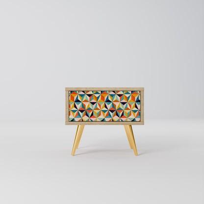 TESSELATE TREASURES Comodino in Effetto Rovere