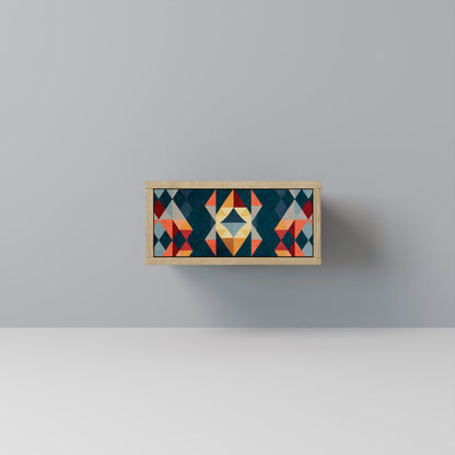 CRACKED ILLUSION Comodino in Effetto Rovere