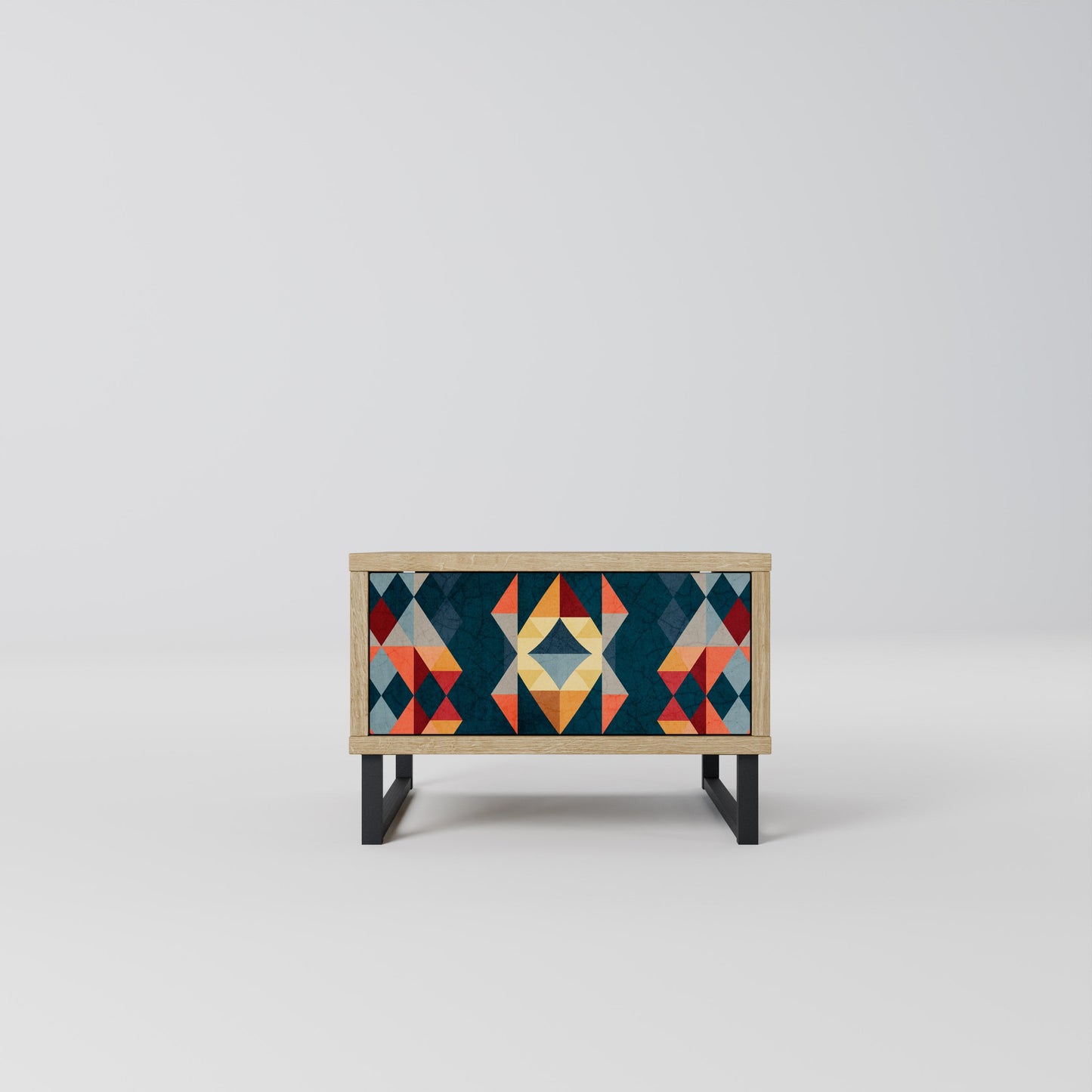 CRACKED ILLUSION Comodino in Effetto Rovere