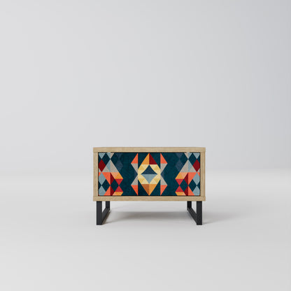 CRACKED ILLUSION Comodino in Effetto Rovere