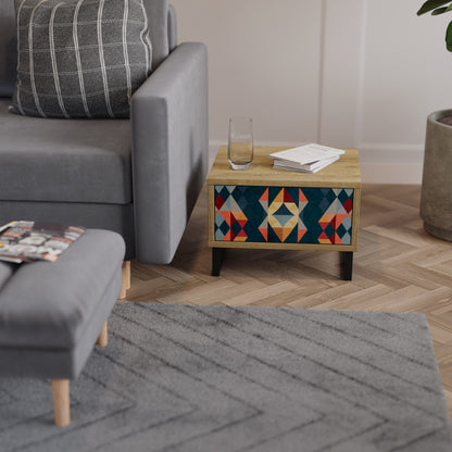 CRACKED ILLUSION Comodino in Effetto Rovere