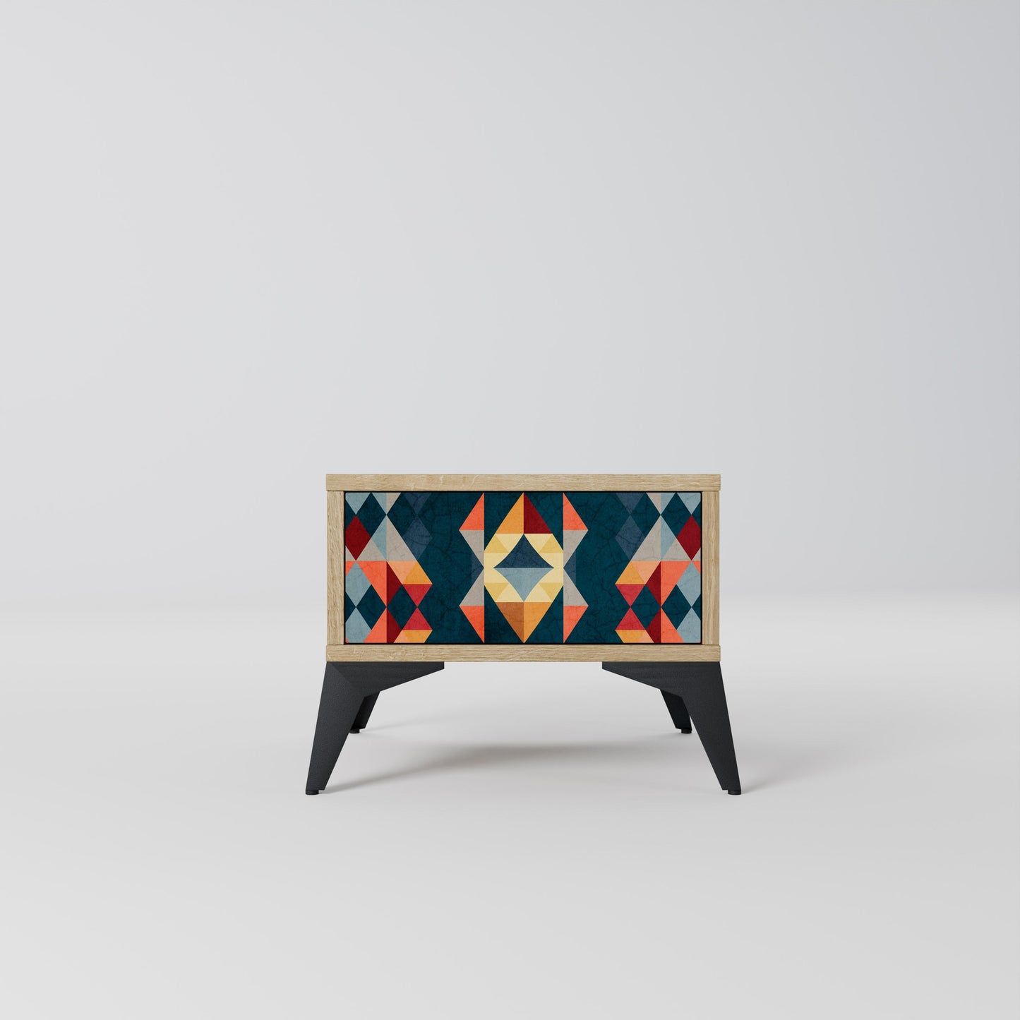 CRACKED ILLUSION Comodino in Effetto Rovere