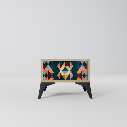 CRACKED ILLUSION Comodino in Effetto Rovere