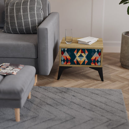 CRACKED ILLUSION Comodino in Effetto Rovere