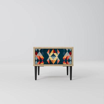 CRACKED ILLUSION Comodino in Effetto Rovere