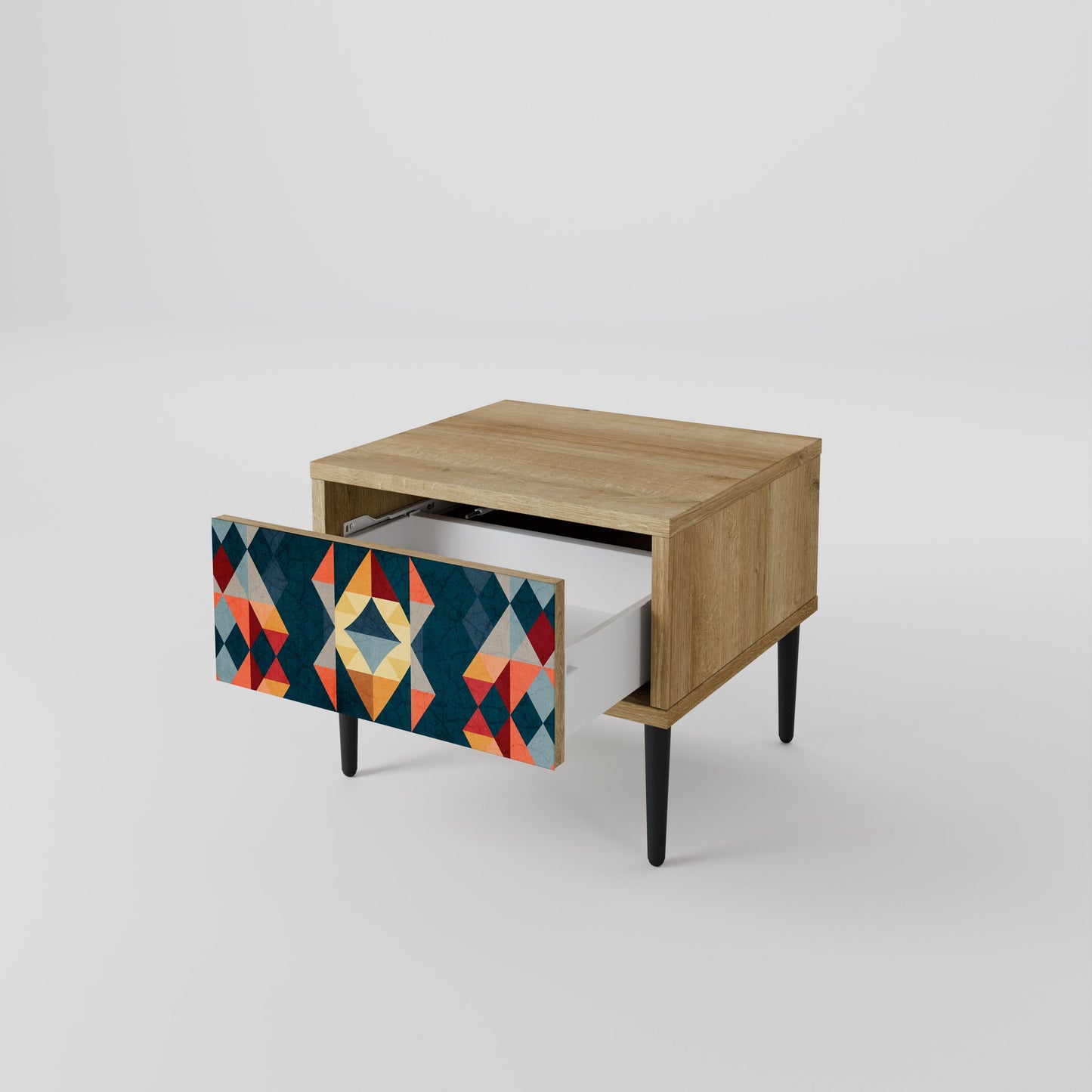 CRACKED ILLUSION Comodino in Effetto Rovere