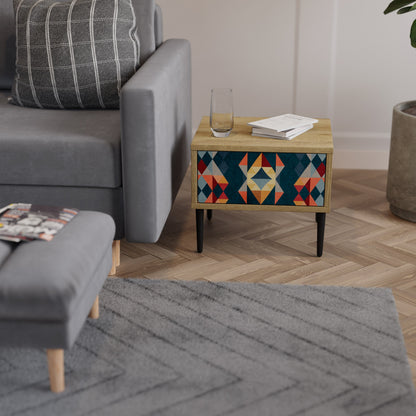 CRACKED ILLUSION Comodino in Effetto Rovere