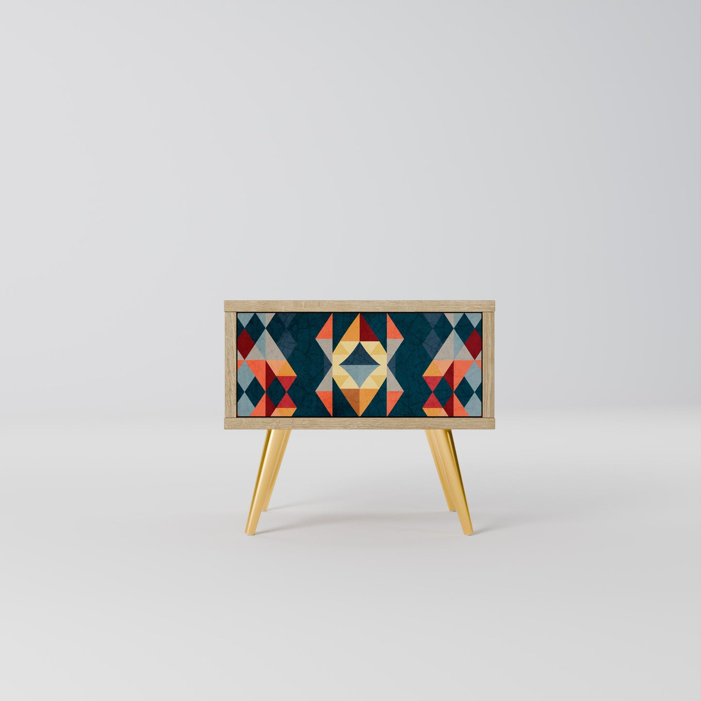 CRACKED ILLUSION Comodino in Effetto Rovere