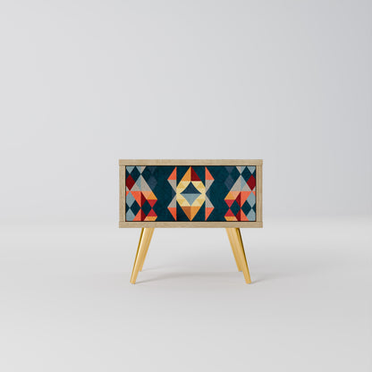 CRACKED ILLUSION Comodino in Effetto Rovere