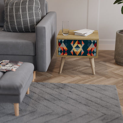 CRACKED ILLUSION Comodino in Effetto Rovere