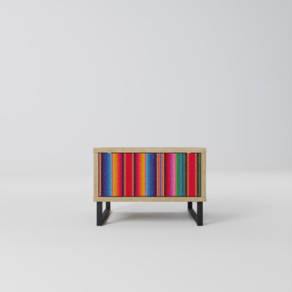 ETHNIC MEXICAN Nightstand in Oak Effect