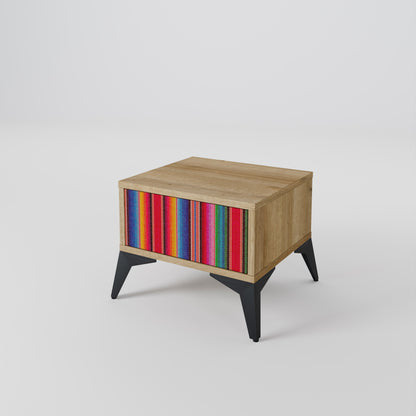 ETHNIC MEXICAN Nightstand in Oak Effect