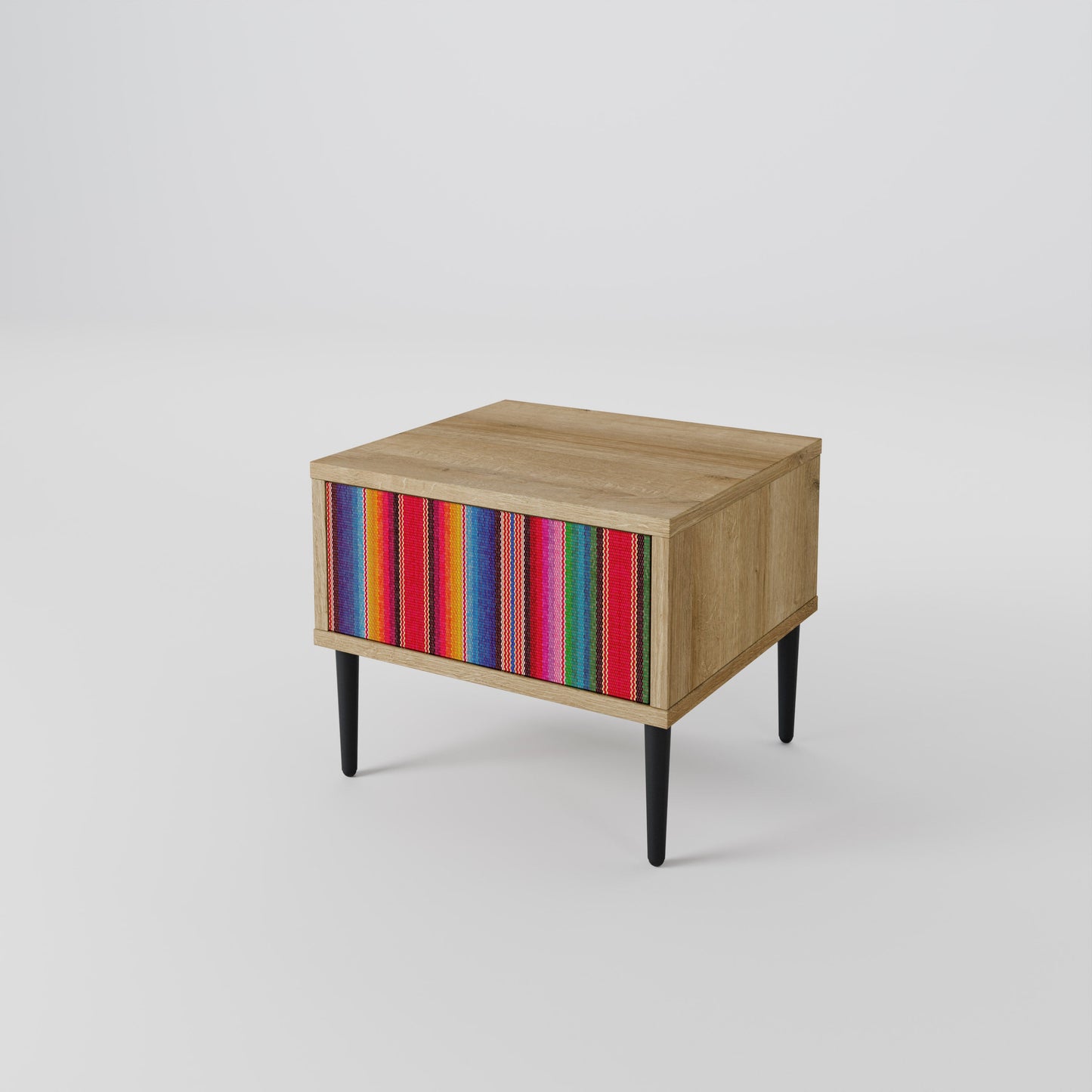 ETHNIC MEXICAN Nightstand in Oak Effect