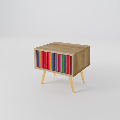 ETHNIC MEXICAN Nightstand in Oak Effect