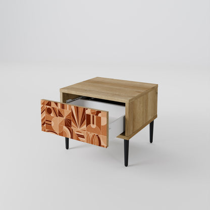 PRISM MOSAIC Nightstand in Oak Effect