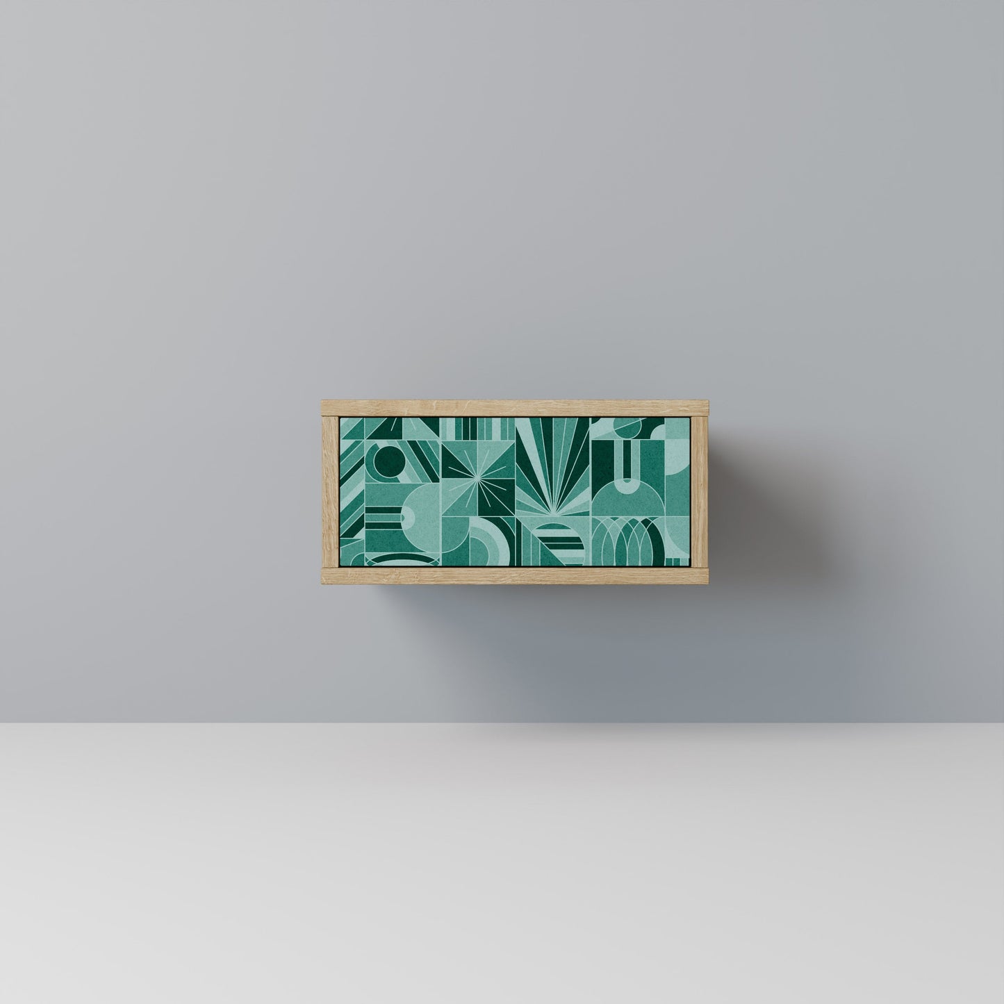 HARMONIC GRID Nightstand in Oak Effect