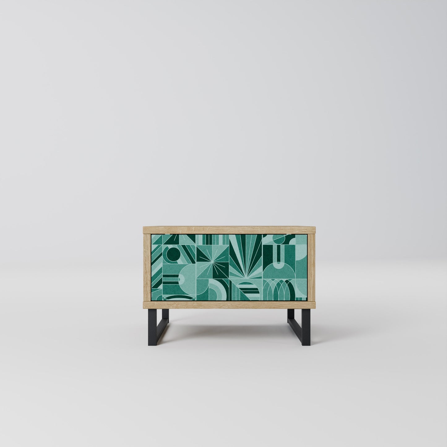 HARMONIC GRID Nightstand in Oak Effect